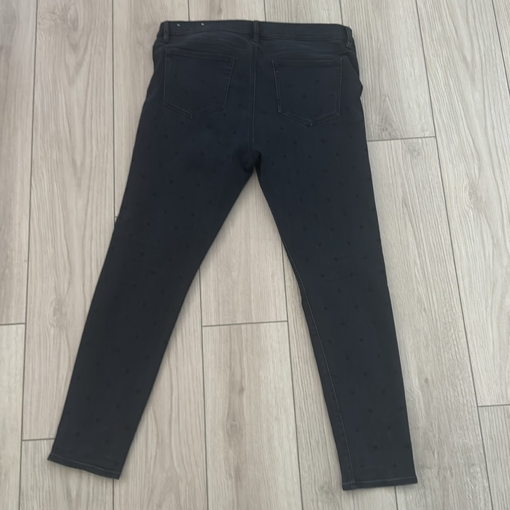 LOFT Faded Black Polka Dot Skinny Jeans - Picture 7 of 7